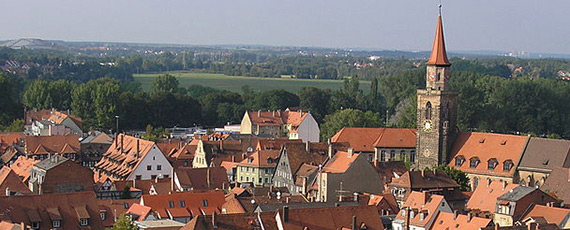 Fürth Panorama, von oben